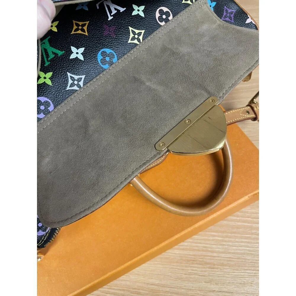 LOUIS VUITTON Multicolor Rita Black LV x TM Murakami Chain Shoulder Strap Bag